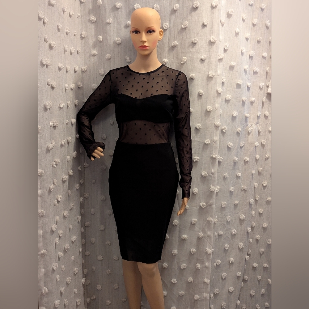 Bec & Bridge Night Rider Polka Dot Midi Dress Black Size US 6 E6